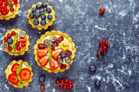 Variedad de frutas frescas para tartas