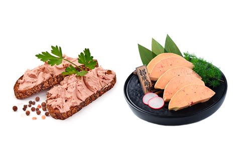 Infografía comparando paté y foie gras
