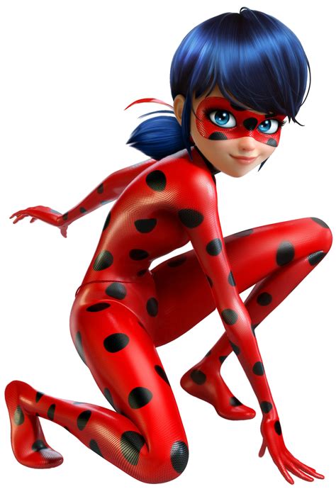 Ladybug en su clásico traje rojo con lunares negros