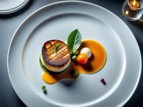 Plato gourmet de alta cocina de El Laurel Catering