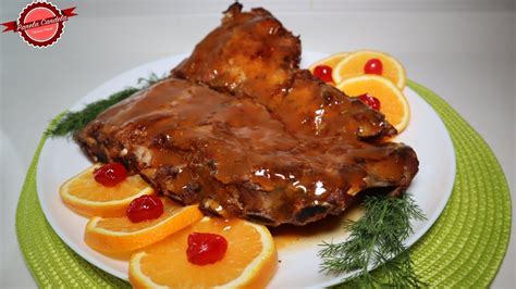 Salsa de naranja caramelizada para costillas