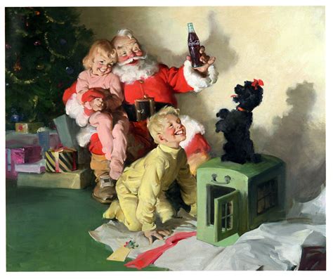 Ilustración de Santa Claus disfrutando de una Coca-Cola por Haddon Sundblom.