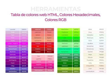 Tabla de valores hexadecimales y RGB para diferentes tonos de salmón