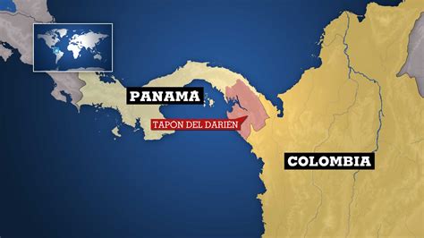 Mapa del Tapón del Darién