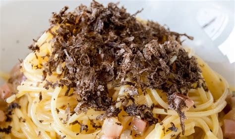 Plato de Tagliatelle alla rueda con trufa rallada