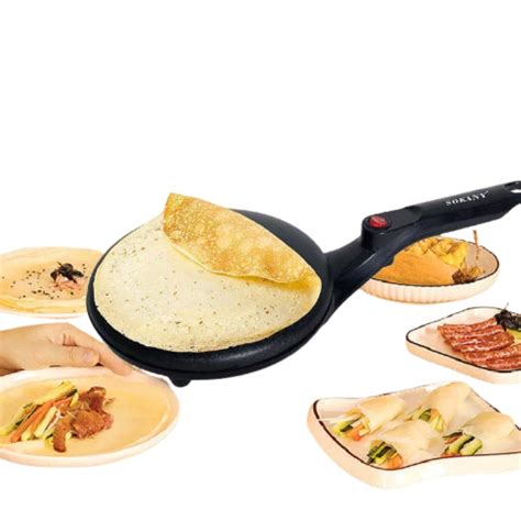 Plancha de crepes profesional en funcionamiento