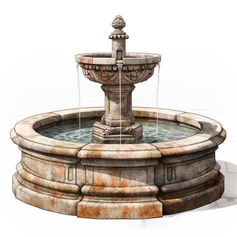 Fuente redonda de plata vieja para eventos