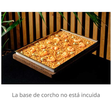 Llauna de acero inoxidable para arroces al horno