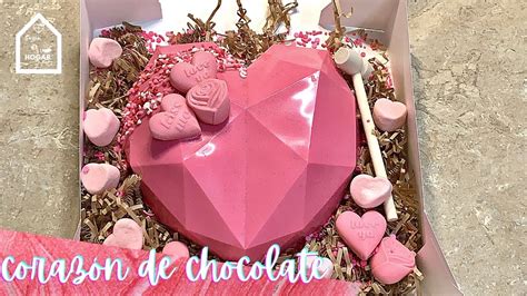Corazón diamante de chocolate relleno de dulces