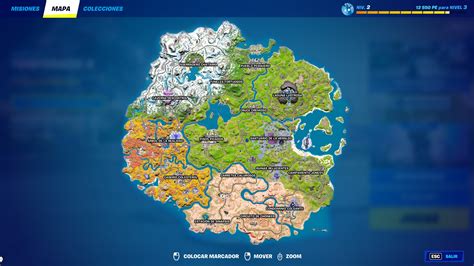 Mapa de Fortnite con las ubicaciones de Pozo de Pizza y Camioneta de Pizza