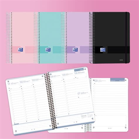 Comparativa de agendas Oxford Minimal, Modern y Colorblock