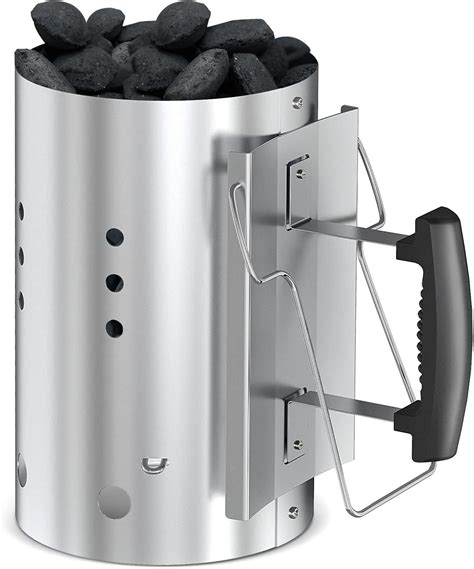Encendedor de carbón tipo chimenea para barbacoa
