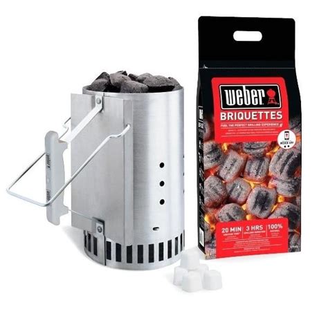 Set completo de encendedor y briquetas Weber