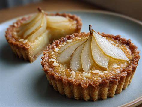 Tartaletas horneadas de pera y gorgonzola