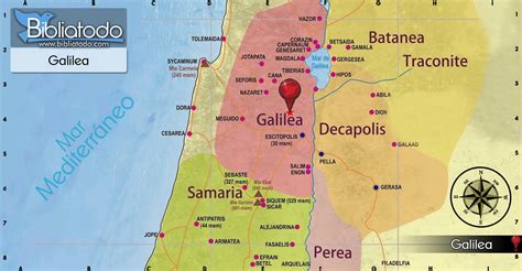 Mapa del Mar de Galilea