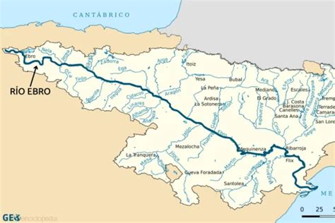 Mapa de Reinosa y el río Ebro