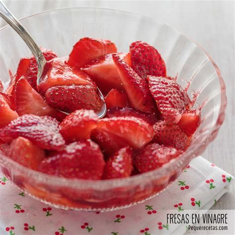 Postres con fresas y vinagre