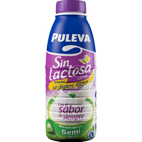 Envase de Puleva Mañanas Ligeras Sin Lactosa con información nutricional