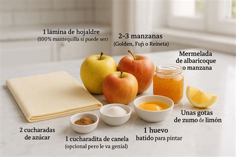 Ingredientes frescos para tarta de manzana
