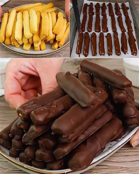 Masa de palitos de chocolate reposando