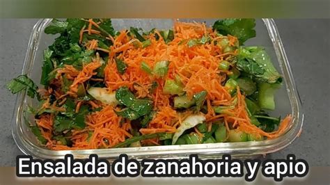 Ensalada de coliflor, zanahoria y apio