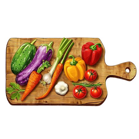 Tabla de cortar con verduras frescas preparadas para cocinar