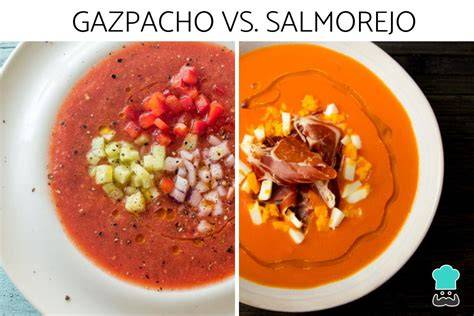 Diferencias entre gazpacho y salmorejo en una infografía