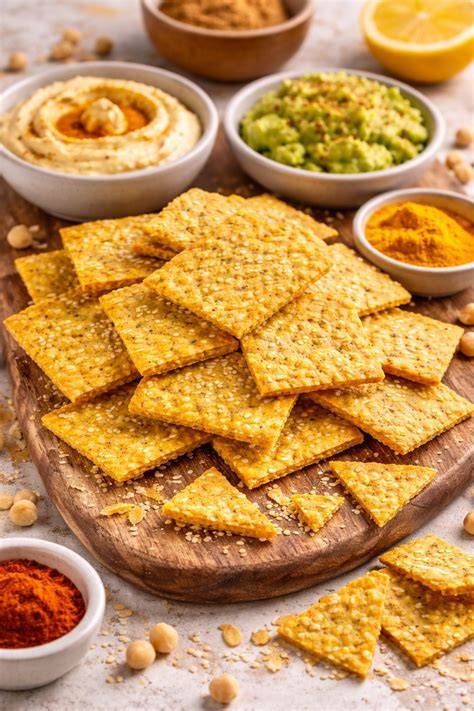 Crackers caseros de cúrcuma