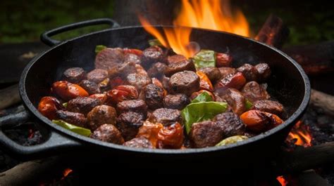 Mollejas cocinándose en una sartén