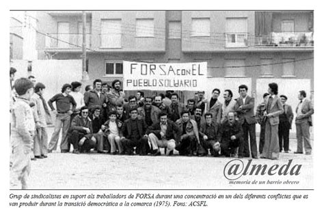 Imagen histórica de la huelga en LAFORSA o de una manifestación sindical en España