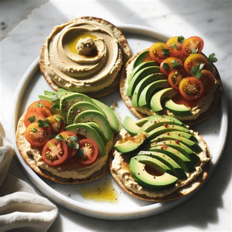 Hummus con aguacate y semillas