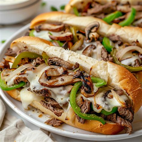 Philly cheesesteak sandwich terminado