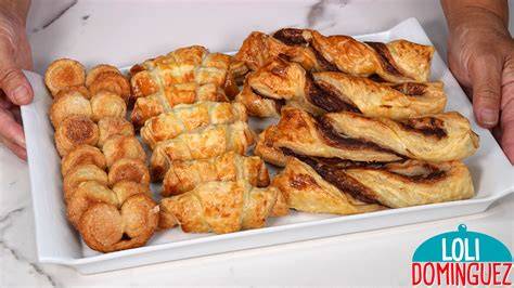 Variedad de postres de hojaldre dulces