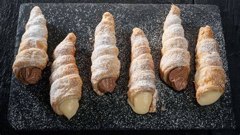 Variedad de rellenos para canutillos de hojaldre