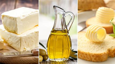 Comparación de contenido de grasa entre mantequilla y aceite de oliva