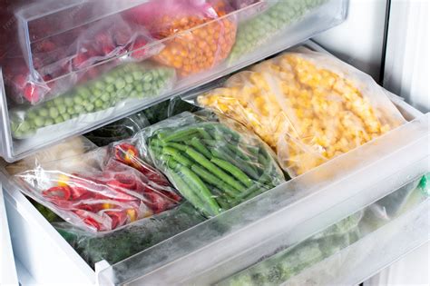 Alimentos congelados etiquetados con fecha