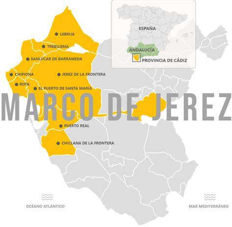 Mapa del Marco de Jerez y Montilla-Moriles