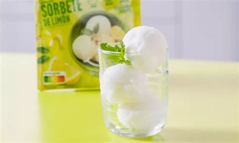 Ingredientes para sorbete de limón con leche