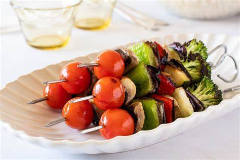 Brochetas de verduras a la parrilla