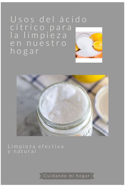 Usos del ácido cítrico en la limpieza del hogar