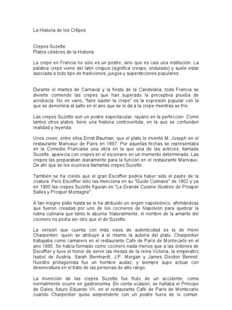Historia de los crepes