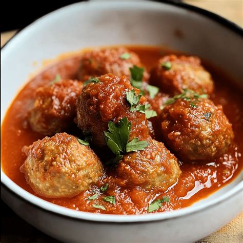 Variedad de albóndigas en salsa con diferentes guarniciones