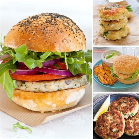 Hamburguesas de pescado caseras servidas en plato