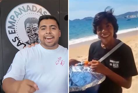 Paco el de las empanadas vendiendo en la playa