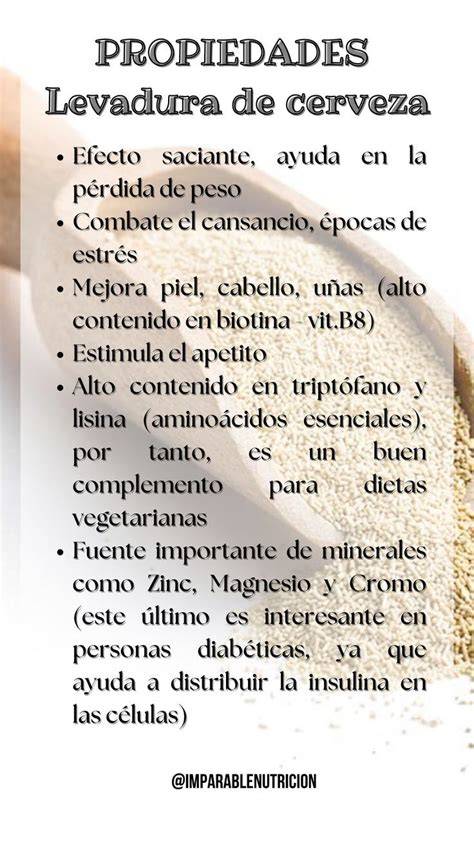 Beneficios de la levadura de cerveza para la salud