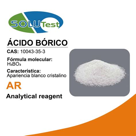 Tabla de aplicaciones industriales del ácido bórico