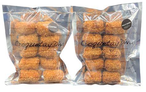 Croquetas congeladas envasadas