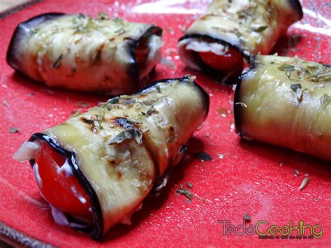 Rollitos de berenjena con queso