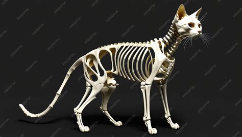 Esqueleto de gato comparado con esqueleto humano