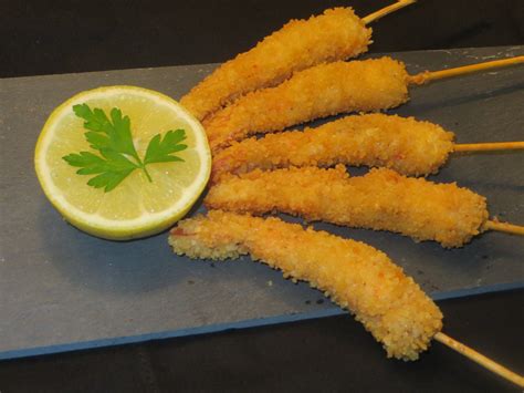 Langostinos empanados en palomitas de maíz